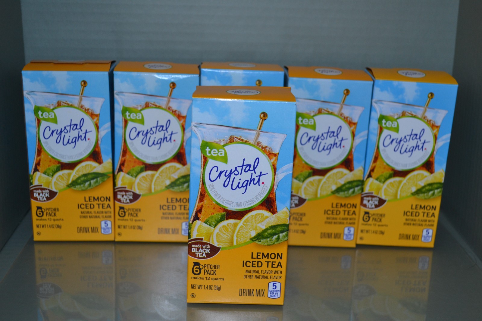 (6) Crystal Light Lemon Iced Tea Drink Mix, 6 – 12-Quart Packets Each, BB 04/27