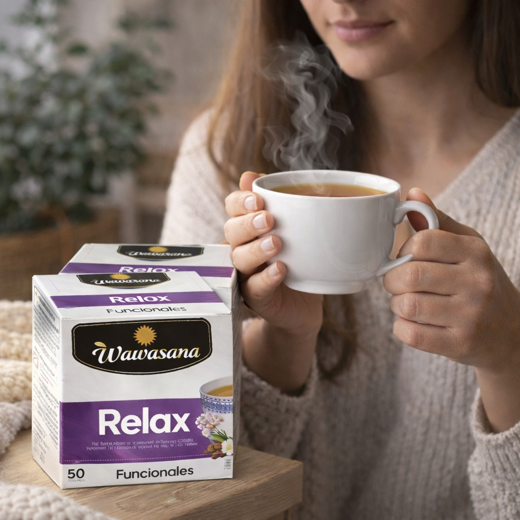 2 Pack Wawasana Relax Herbal Tea 50 Bags Natural Calm Sleep Blend Peru Chamomile