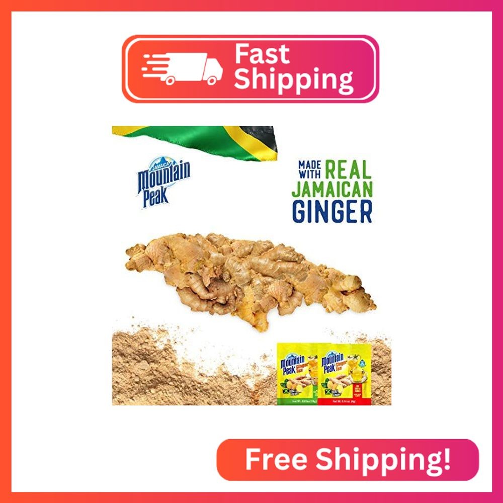 Jamaica Mountain Peak Original Ginger Tea, Unsweetened, 14 x 0.42 oz Sachets (Pa