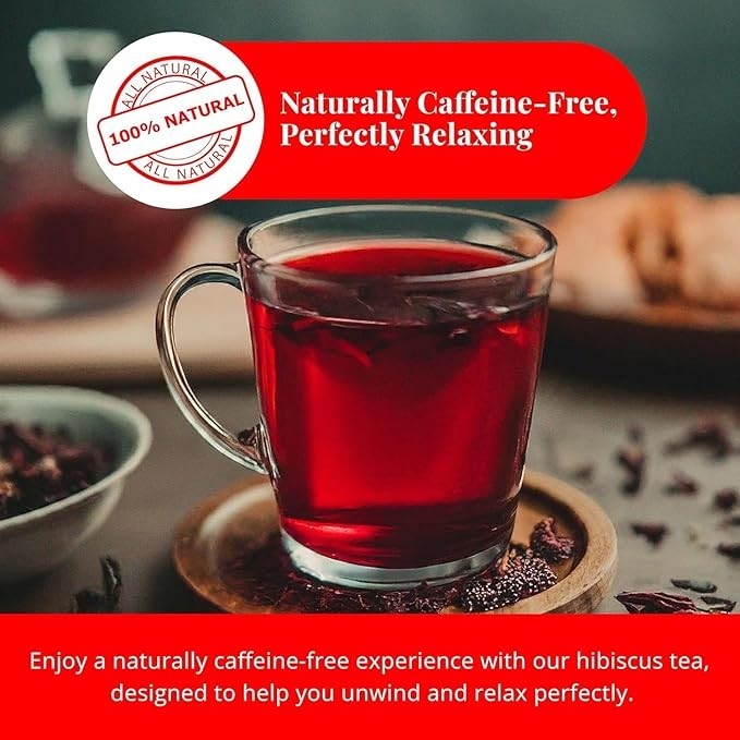 50 Hibiscus Tea Bags, Hibiscus Flower Tea Te De Hibisco, Herbal Tea, Sugar Free