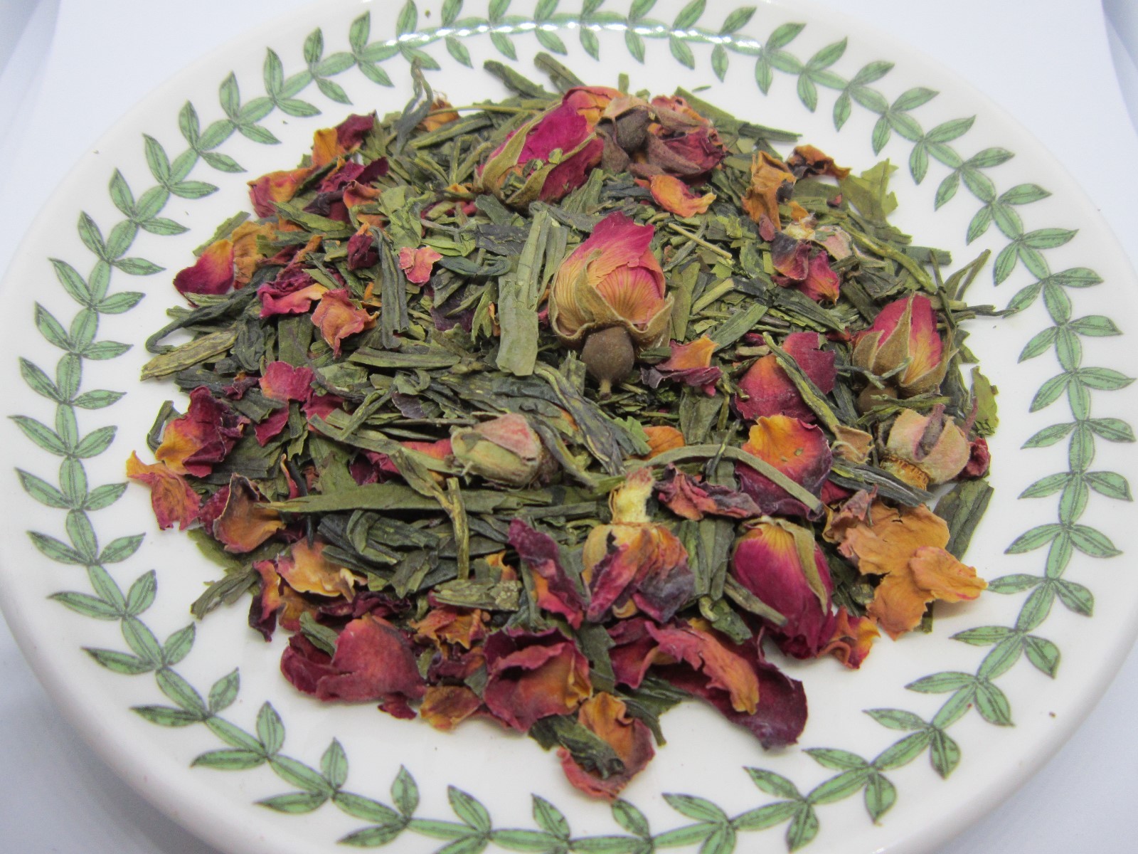 Rose Green Tea – Loose Leaf Blend with Rose Petals, Wild Crafted