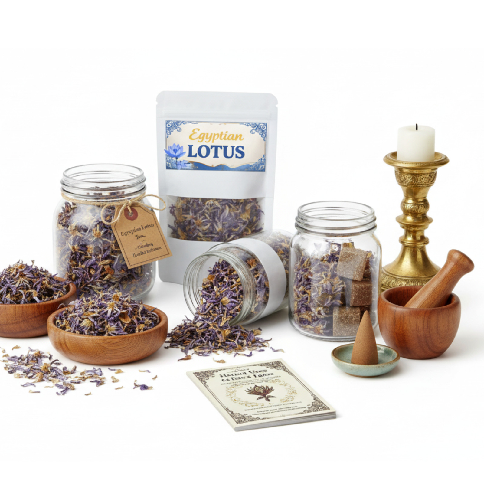 Egyptian Blue Lotus Flower 100g | Dried Nymphaea Caerulea Herbal Tea
