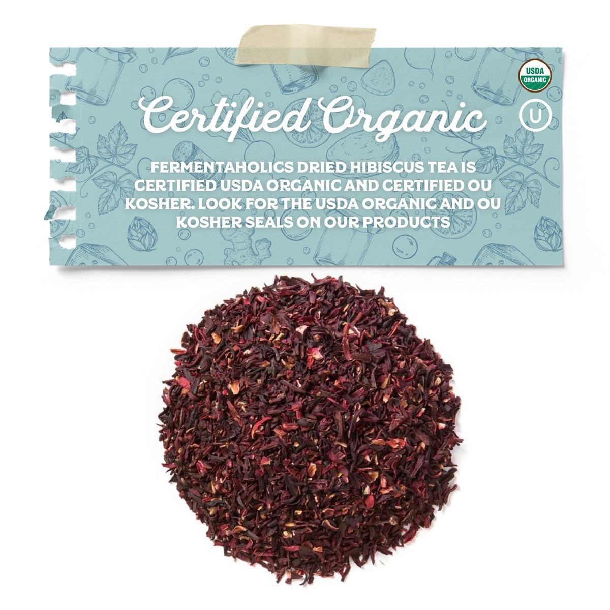 Fermentaholics USDA Certified Organic Dried Hibiscus Flowers