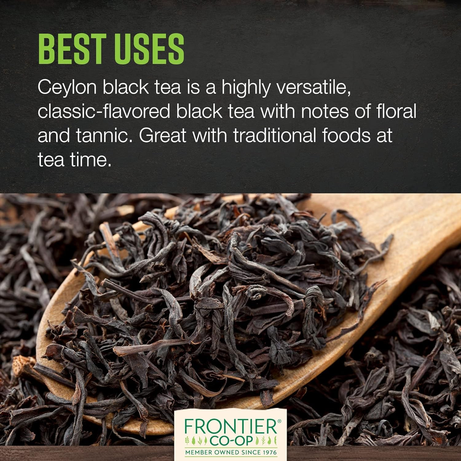 Organic Ceylon Black Tea, 1-Pound Bulk, High-Grown Orange Pekoe, Medium-Strong T