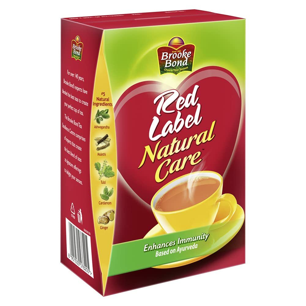 Brooke Bond Red Label Natural Care Tea Made with Immunity- 5 Ayurvedic Herbs