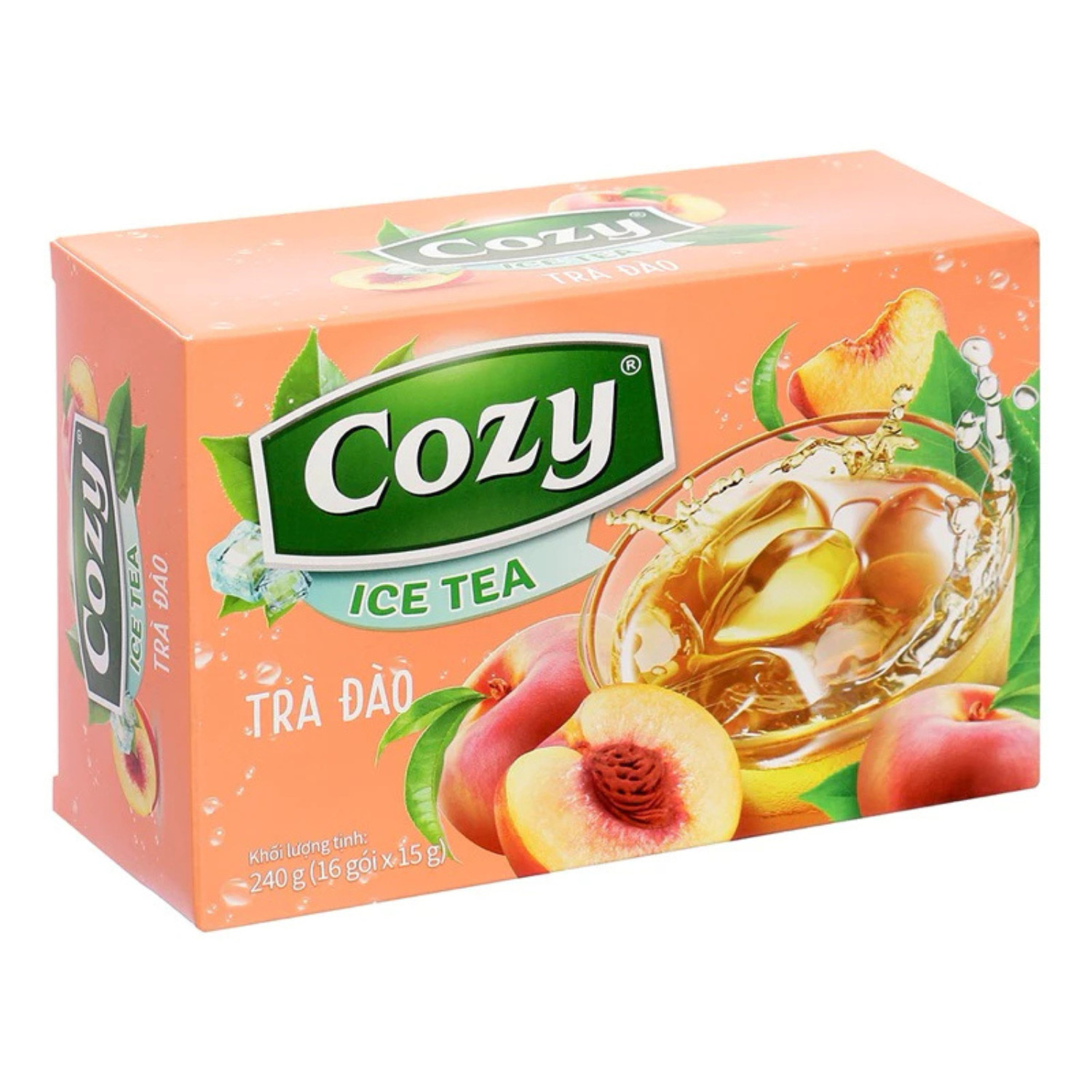 Cozy Peach Tea – Trà Cozy Ice Tea hương đào hộp 1boxes 15 g x 16 bags (240g)