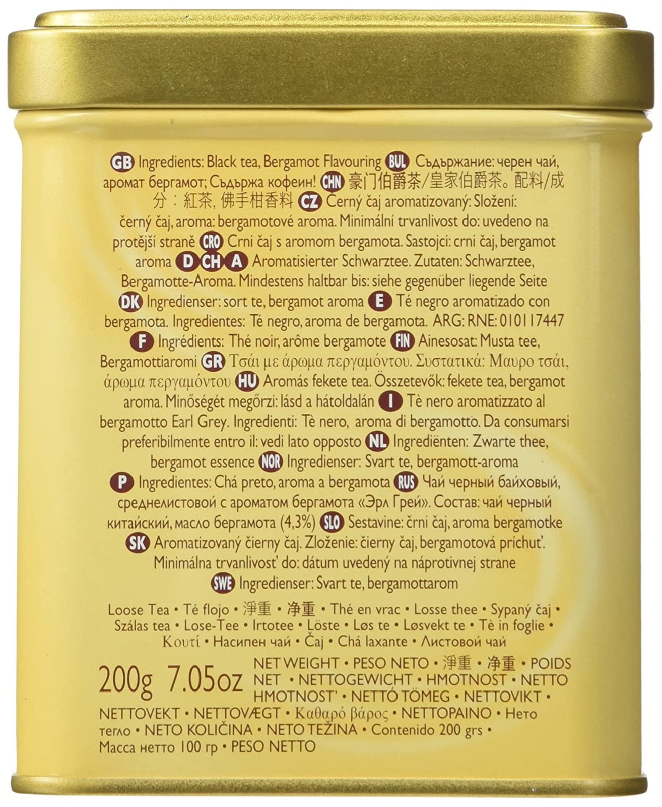 Twinings Earl Grey Loose Tea 7.05 Oz Classic Citrus Bergamot Flavor