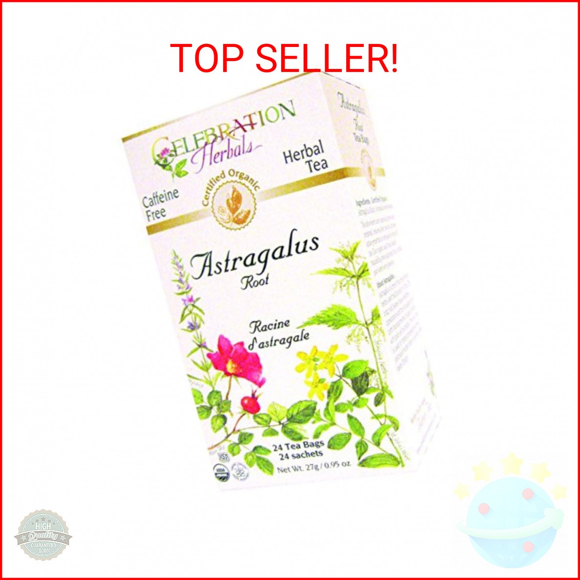 Celebration+Herbals+Teabags+Herbal+Tea+Astragalus+Root+Tea+Organic+-+24+Herbal+T