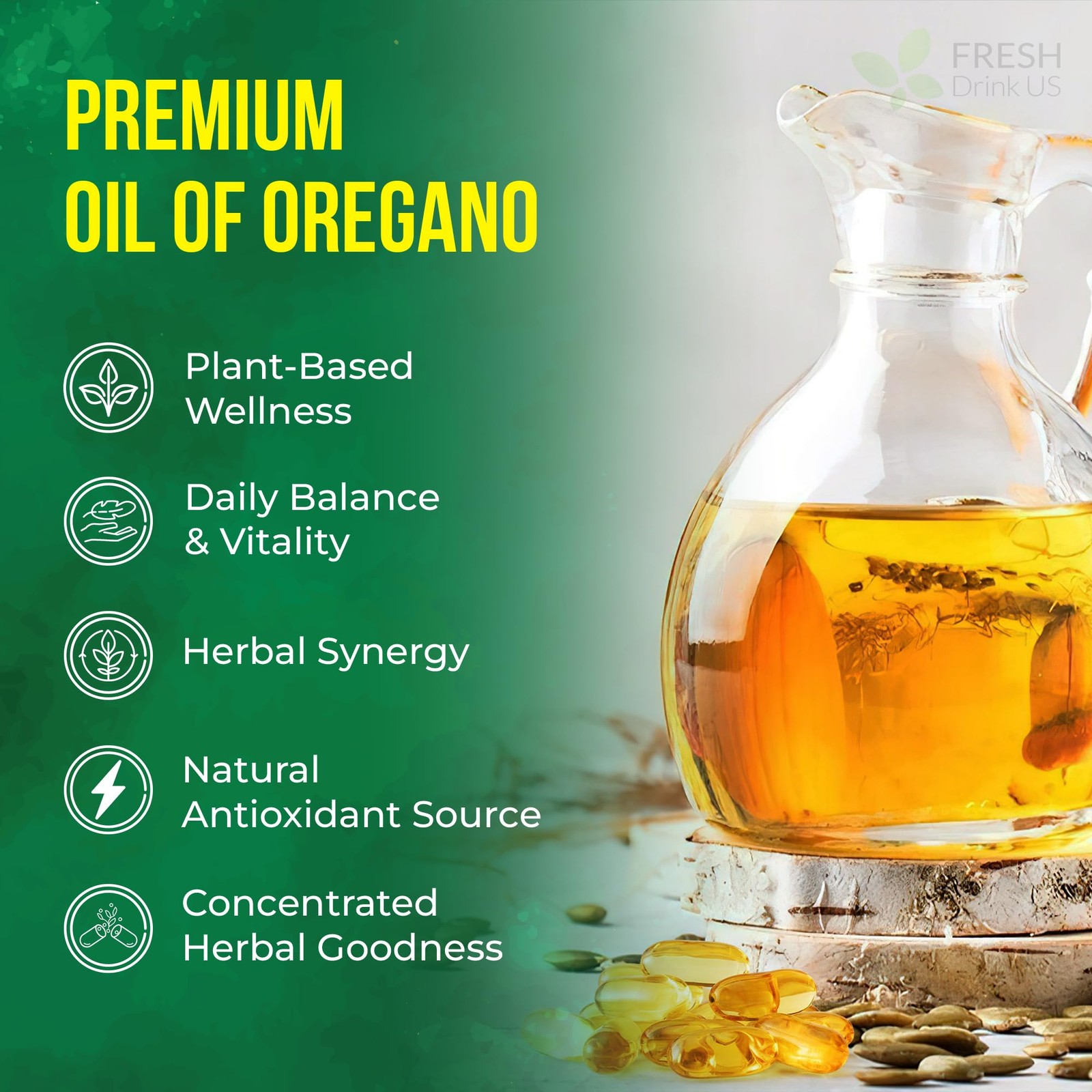 Premium Oregano Oil Softgels | 330 Count | Blend of 300mg Oregano Oil,Natural