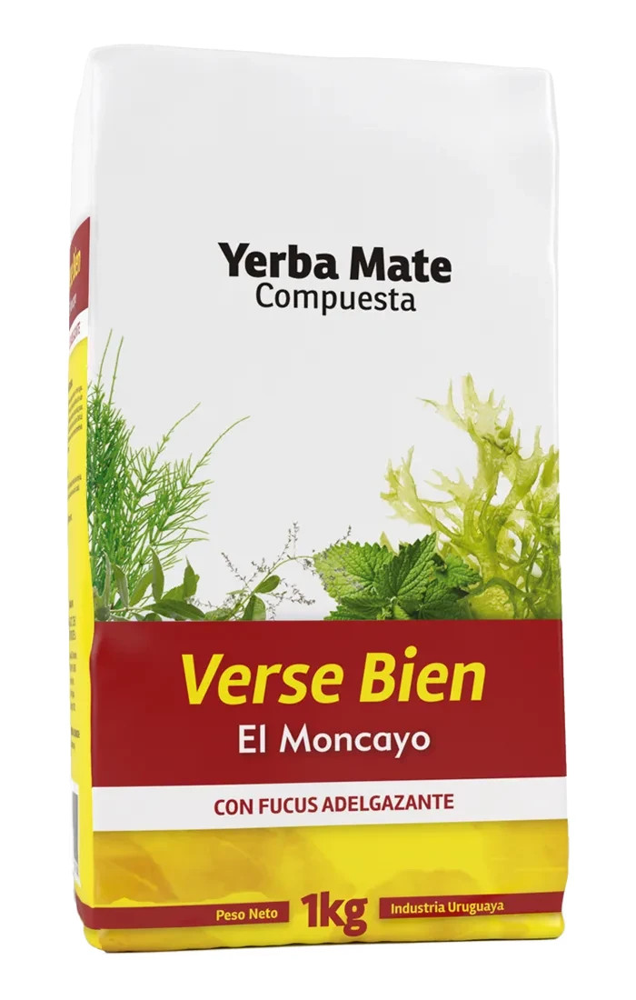 Yerba – El – Moncayo -Verse Bien -con Focus Adelgazante x 1 Kilo – Pack x 2