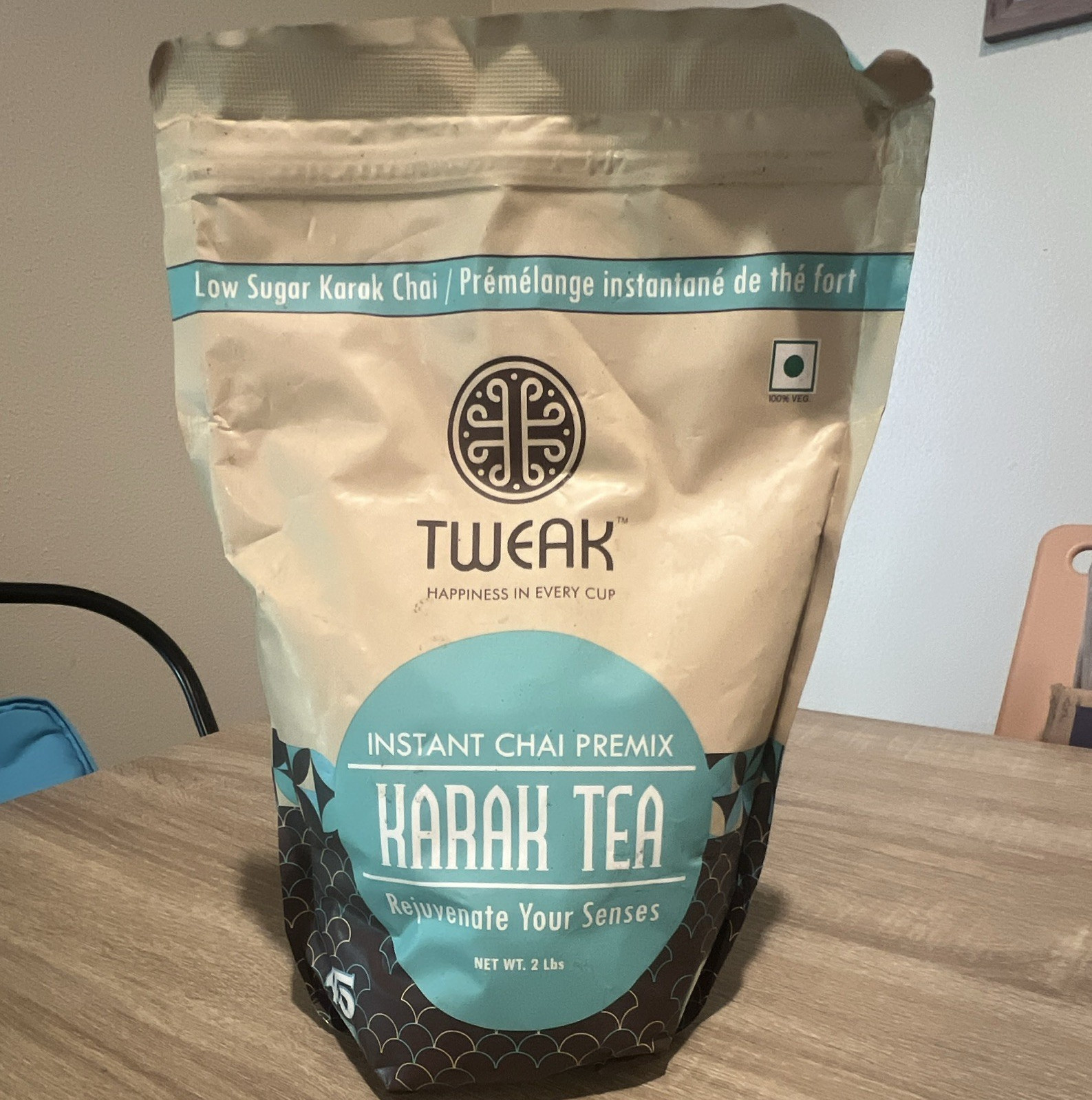 Tweak Instant Karak Chai Tea Premix, Low Sugar, 2 lb (Exp May 2026)
