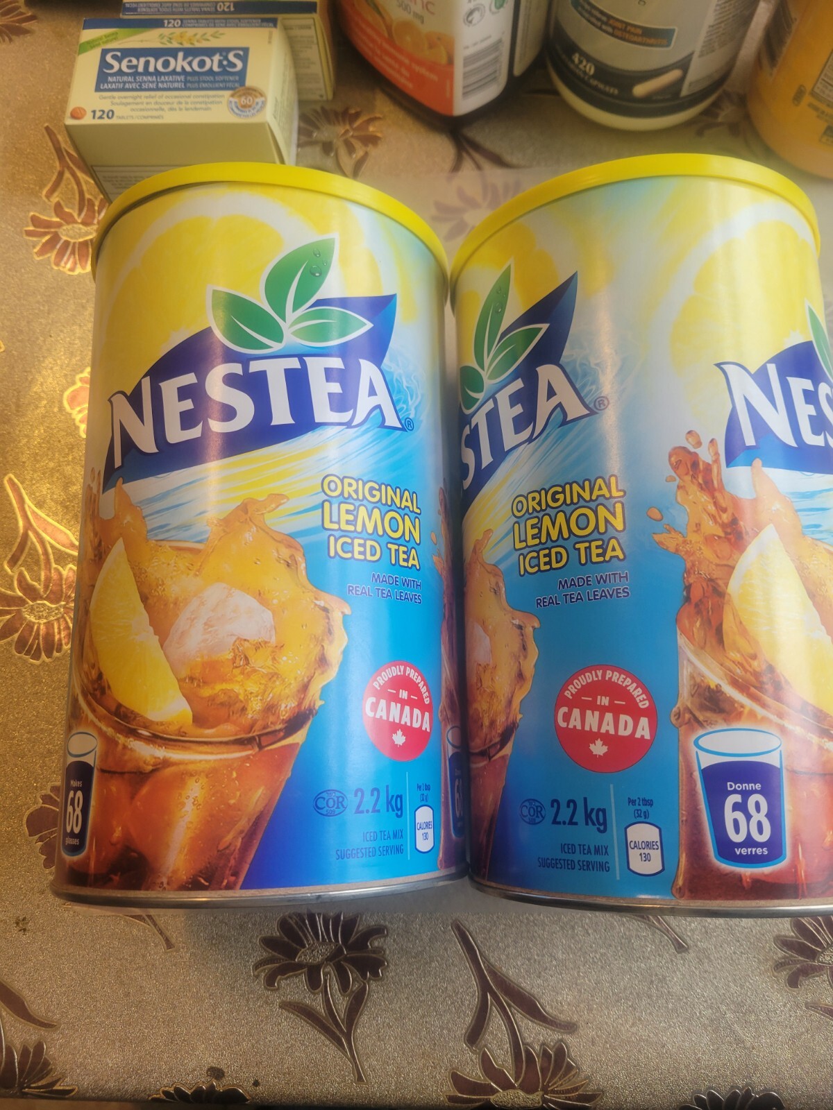 Nestea Original Lemon Iced Tea Mix 2.2kg 4lb 13oz Can 122 servings x2 can Canada