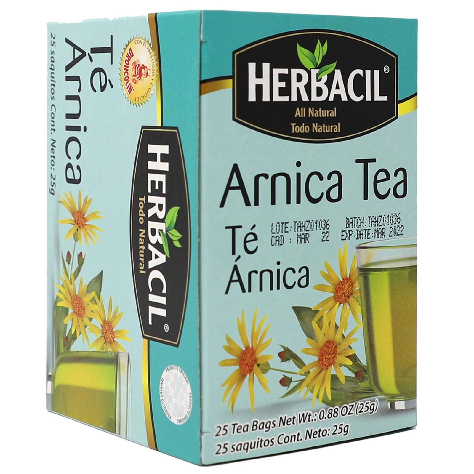 Arnica Tea Caffeinefree 3pack 0.88 Oz 25 Tea Bags Per Box 75 Tea Bags