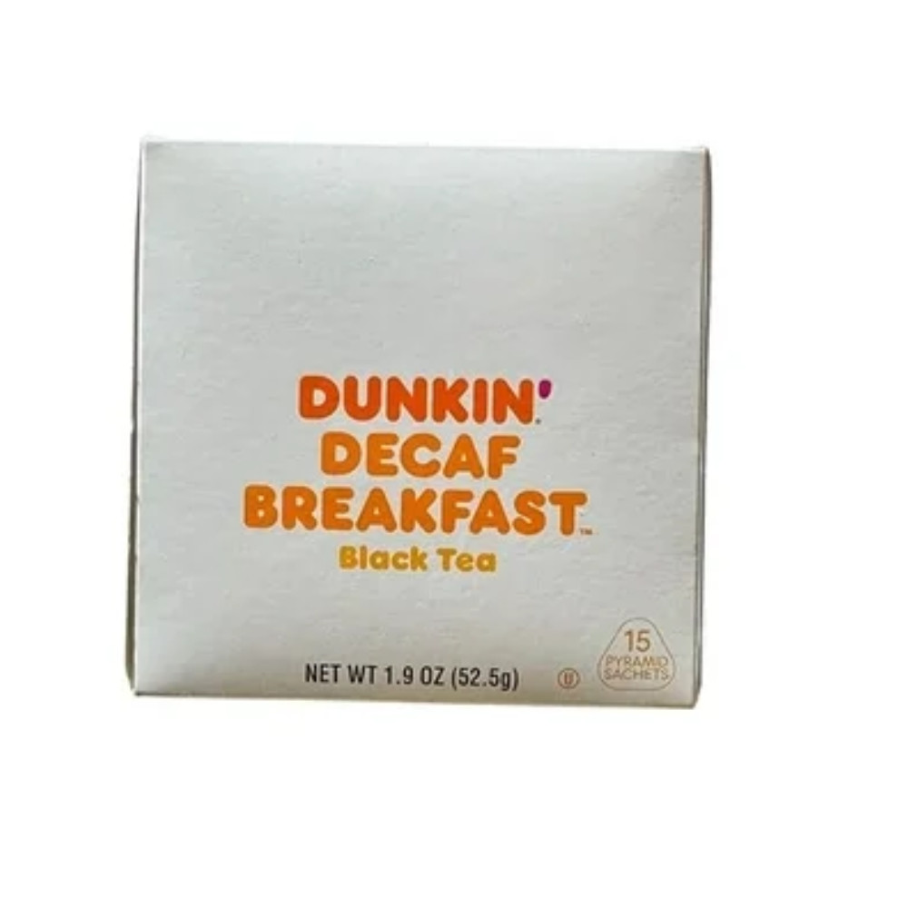 Dunkin Donuts Decaf Breakfast Black Tea 2 Boxes – 15 Per Box (30 Tea Bags Tota)