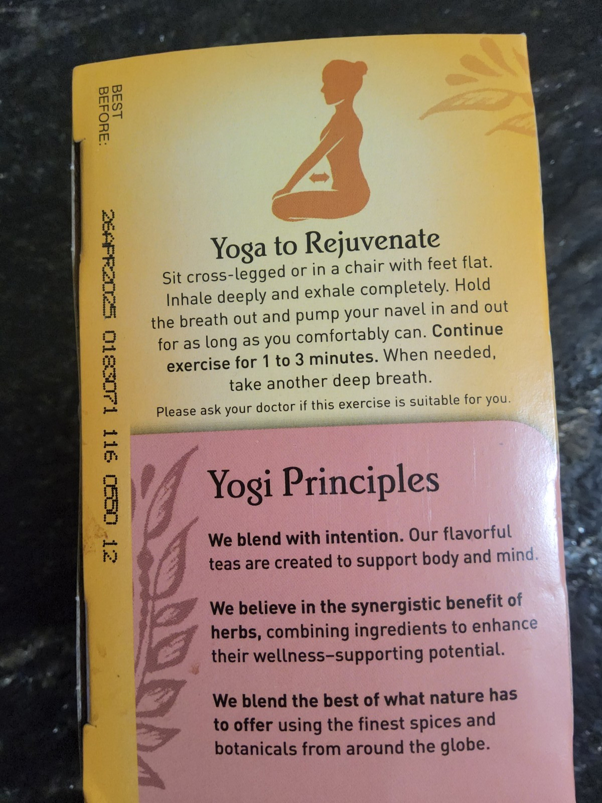 Yogi Peach Detox Herbal Tea Caffeine Free 1 Tea Bags 16 Bags