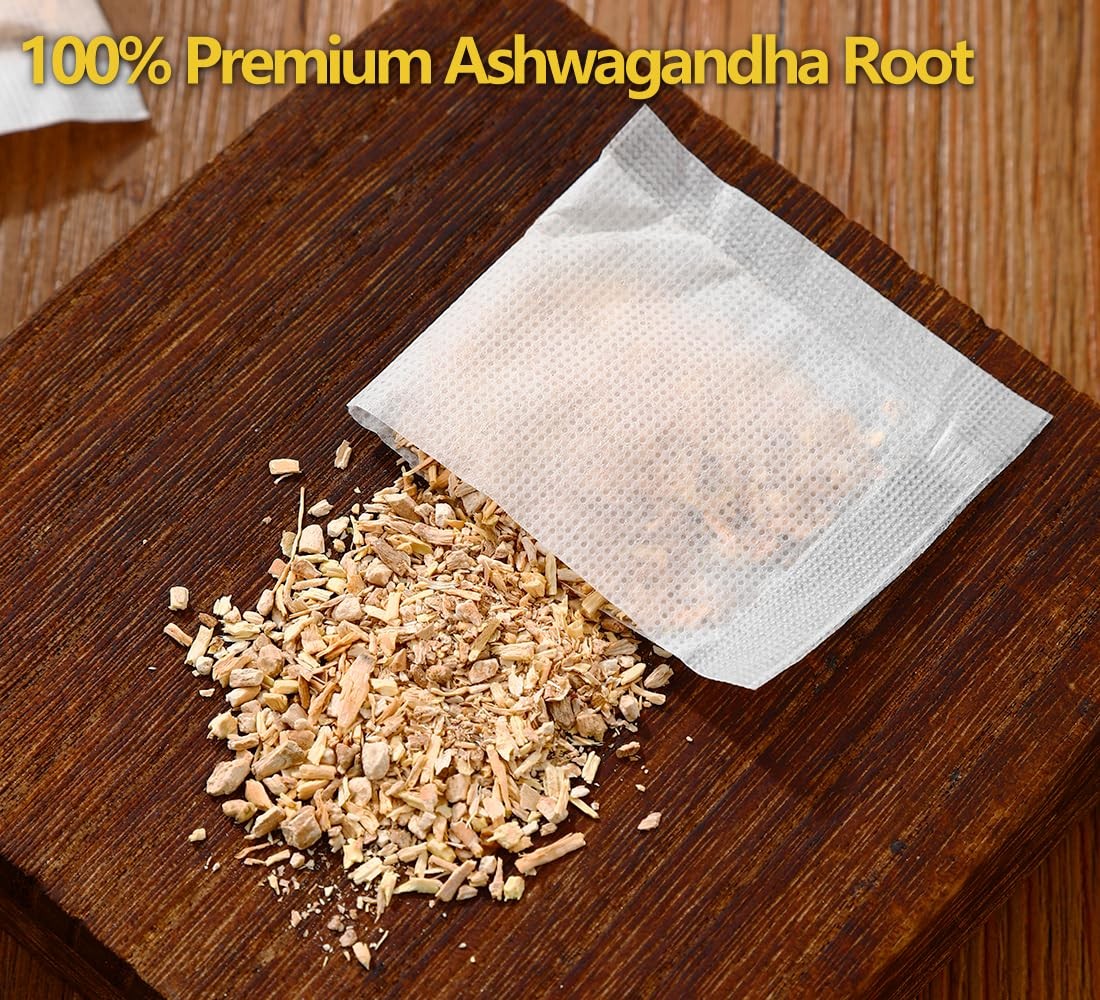 Premium 40 Ashwagandha Tea Bags, Made with 100% Wild Ashwagandha Root, No Additi