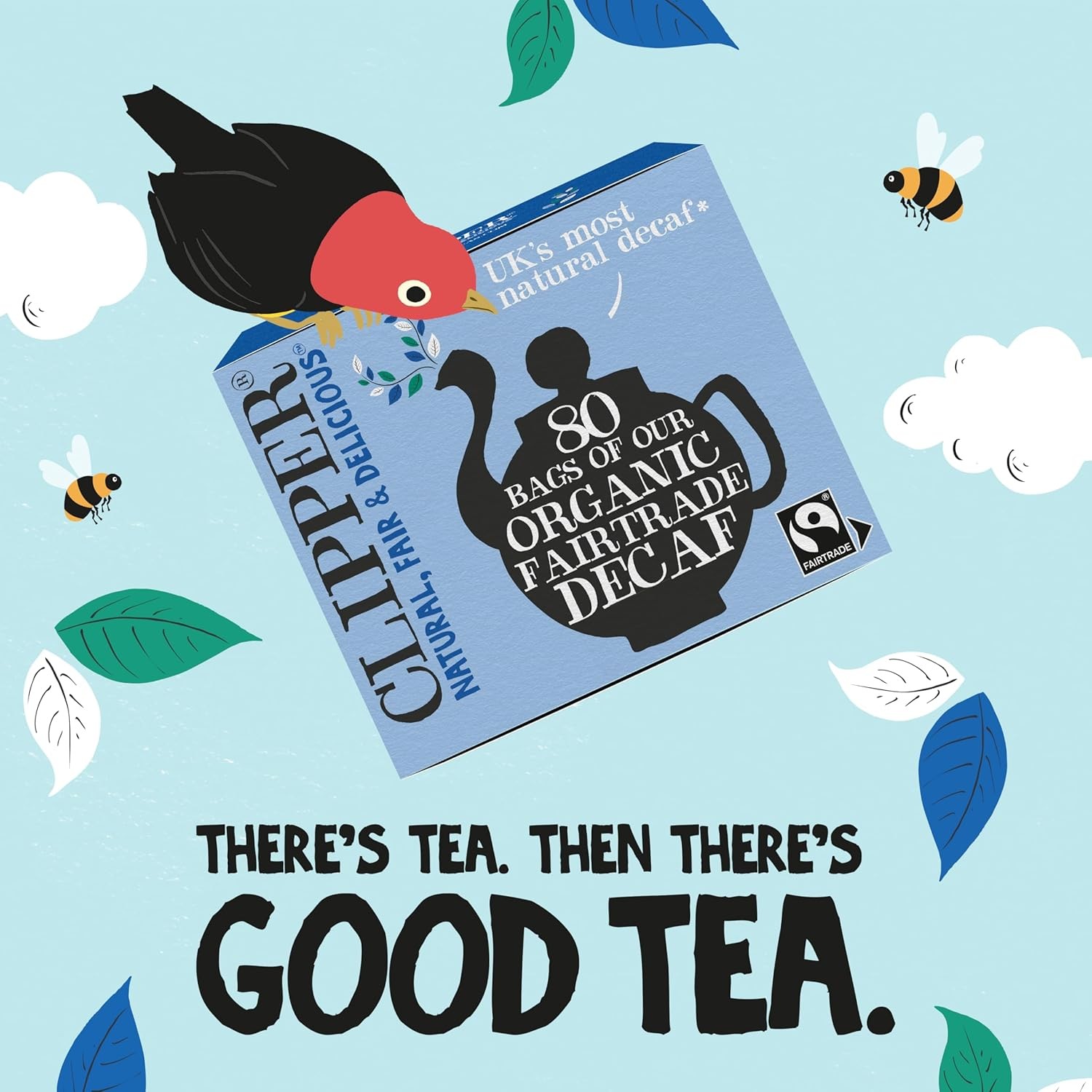 Organic Decaf Plant-Based Decaffeinated Black Tea Great Over Ice 1 Pack 80