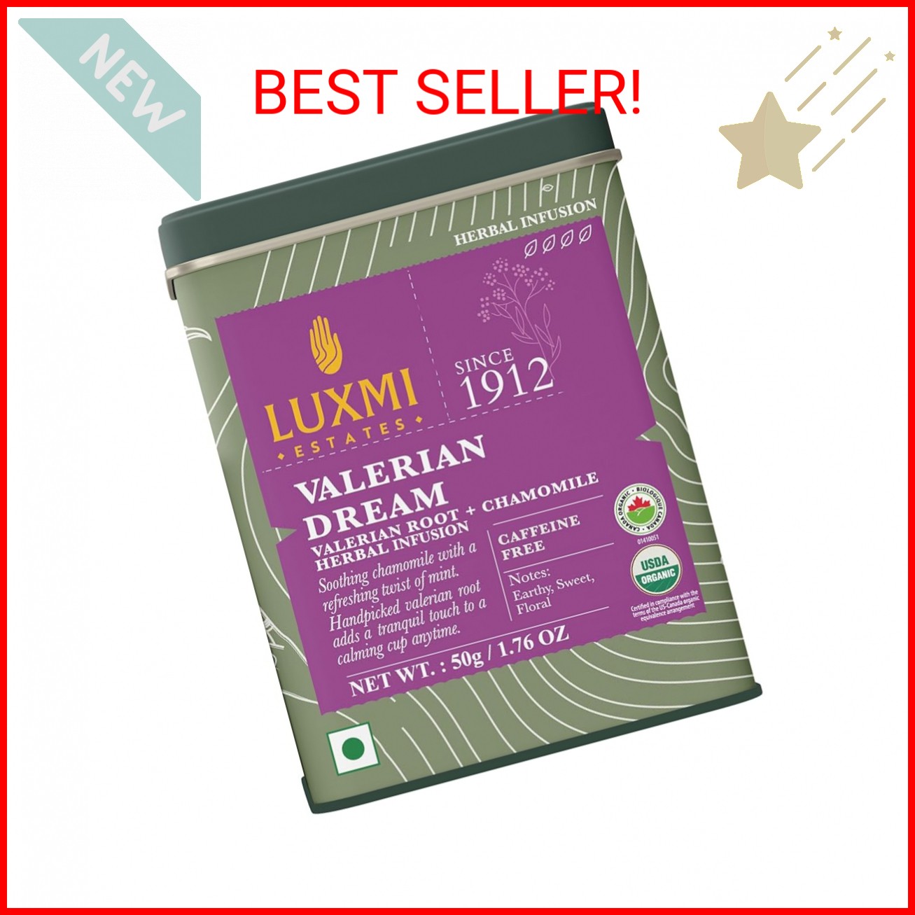 Luxmi Estates – Valerian Dream – Organic Valerian Root Tea for Sleep – Loose Lea