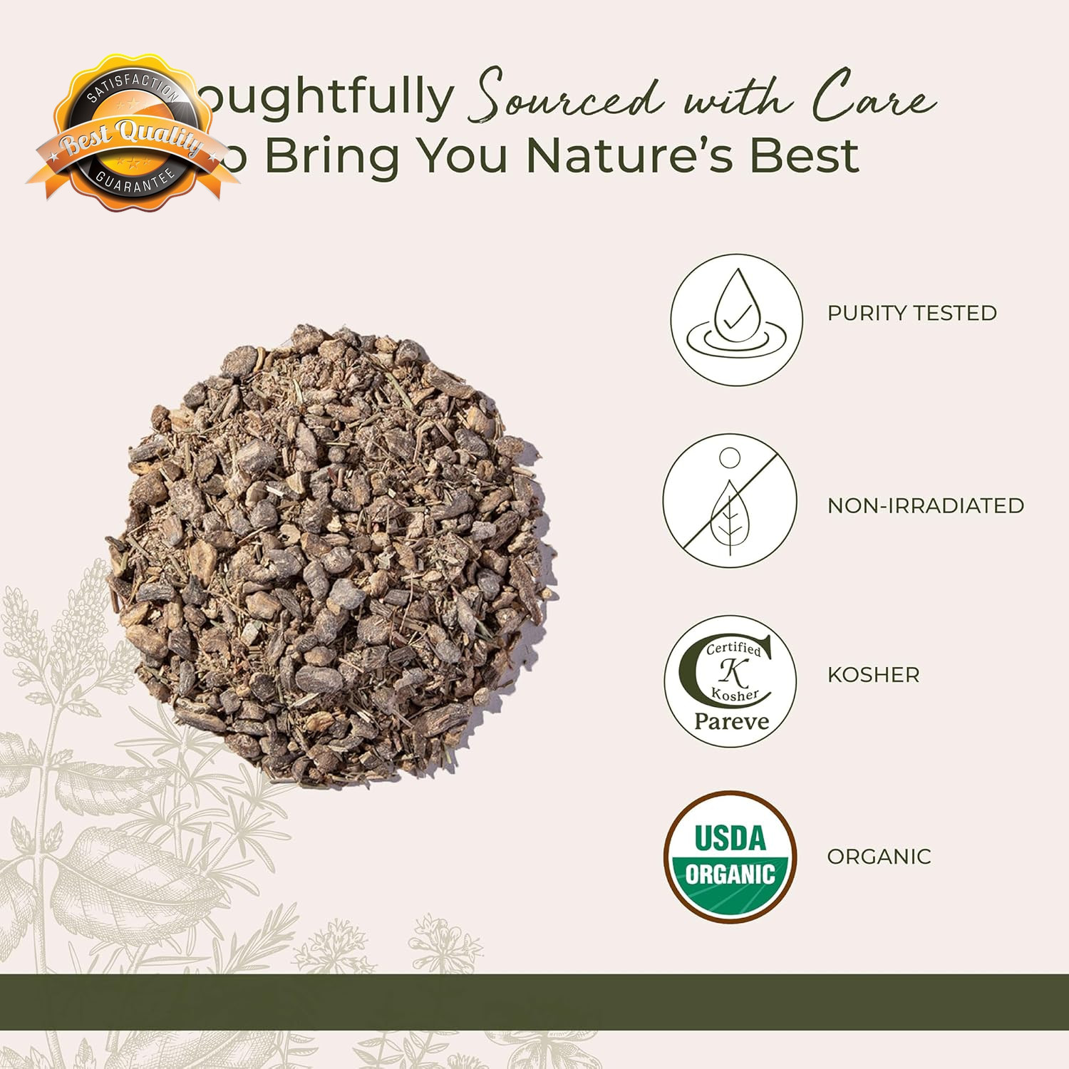 Essiac Tea Organic – Caffeine Free Herbal Blend, Loose Leaf Burdock Root, Slippe