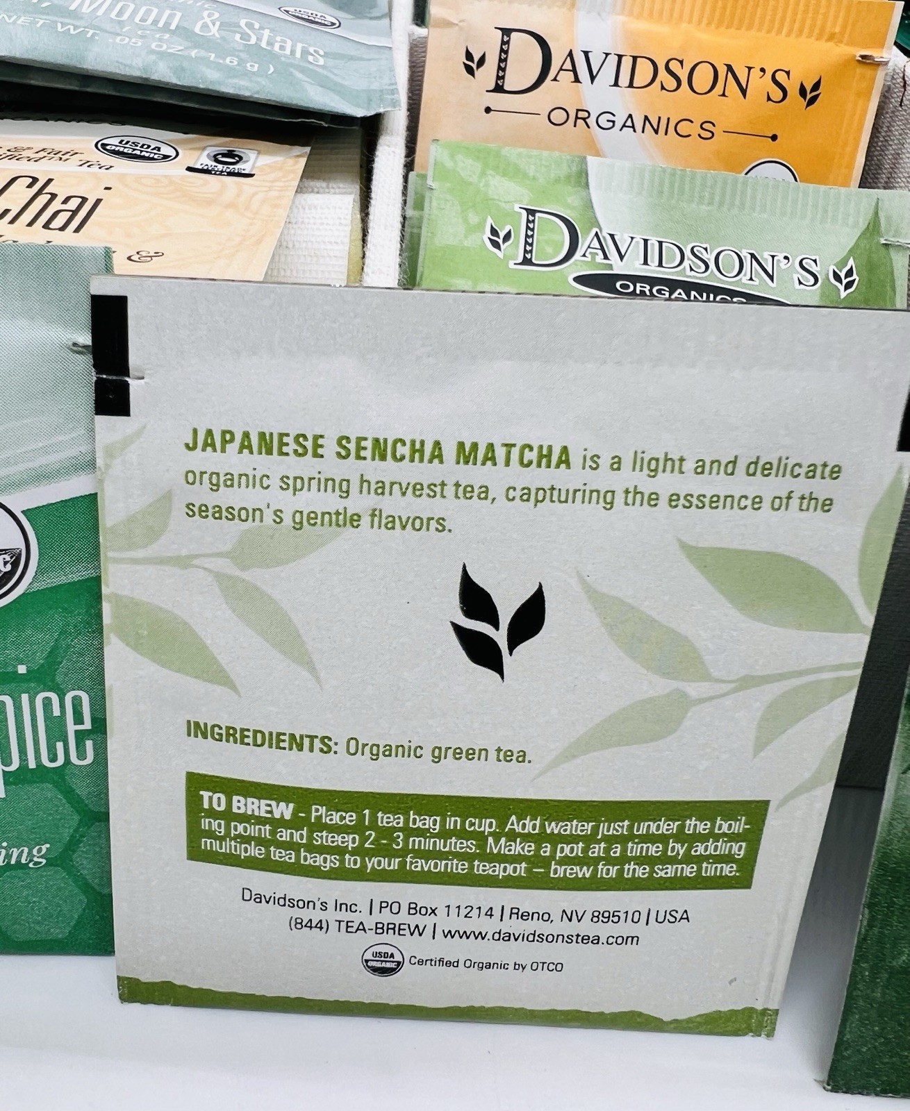 Davidson’s Organics Unwrapped Tea Bags 60 Count Variety LOT Classic Chai Honey