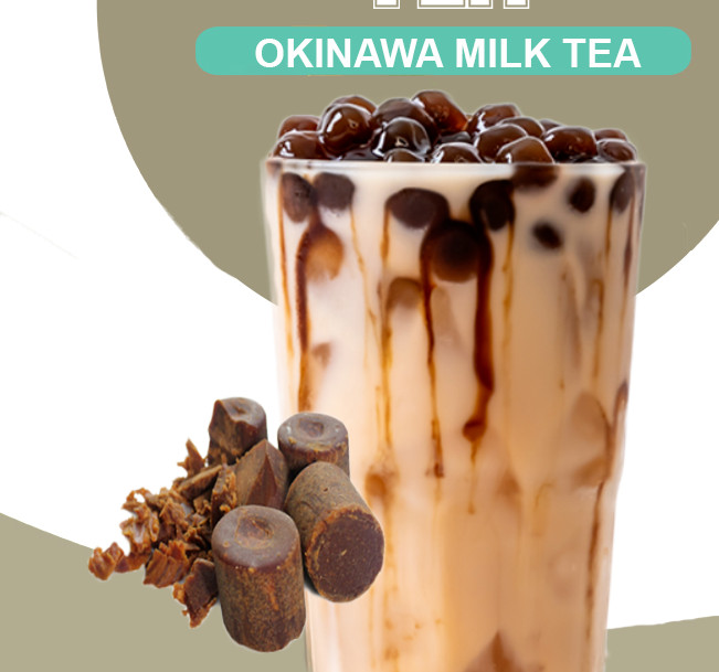 Premium OKINAWA & ORIGINAL Powder MILK TEA Boba Bubble Tea Latte Smoothie 12 oz