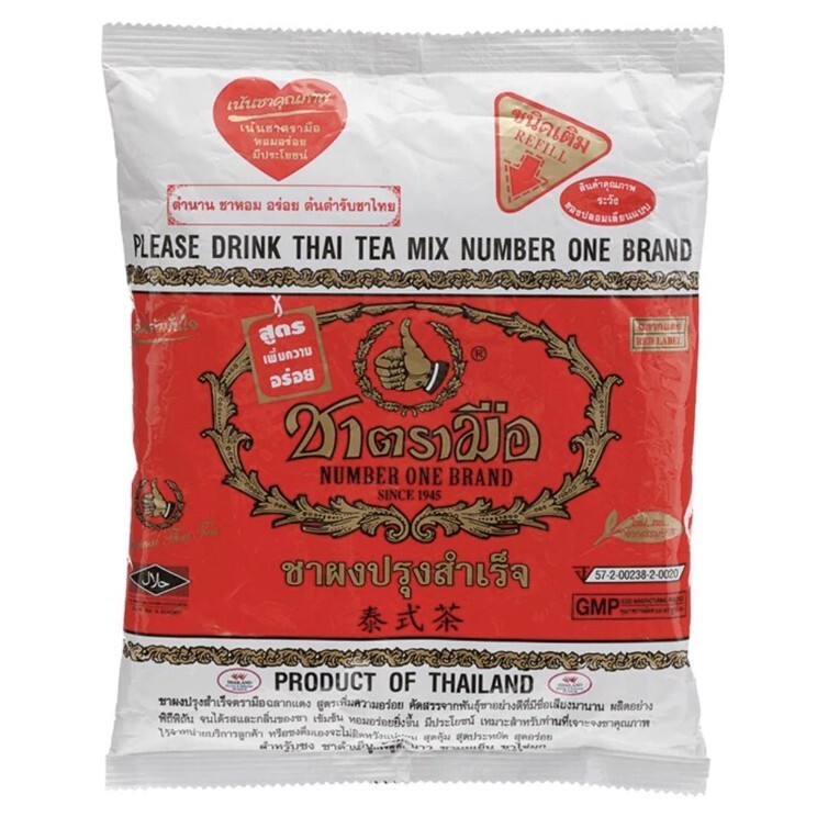 Cha Tra Mue Brand Thai Tea Mix (Original) Bag 400 g Thailand Tea free shipping