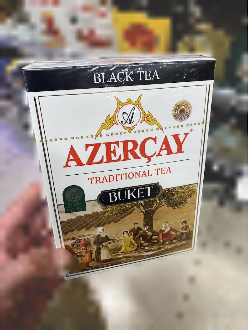 Azerchay Black Tea – Tea Bouquet Traditional Tea, Largest Leaf Black Tea 250 gr