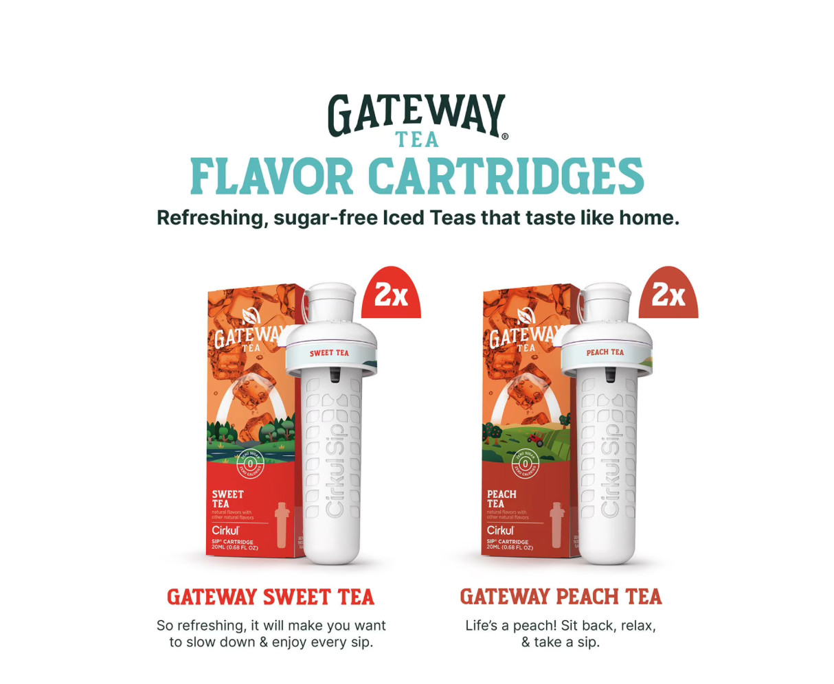 Cirkul Gateway Tea Flavored Water Cartridge Variety Pack 8 Pk EXP 05/26 (2 pack)