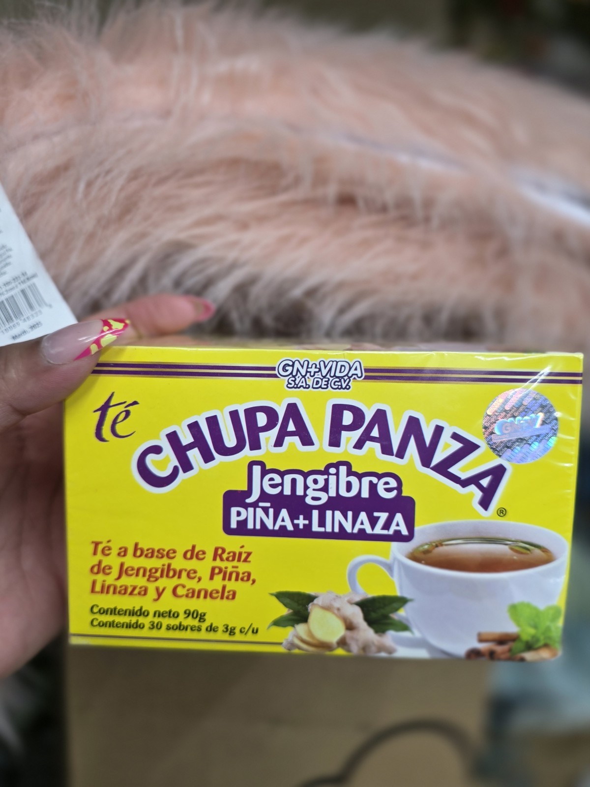 Chupa Panza Jengibre Piña + Linaza Herbal Tea Bags 30ct 90g Ginger Cinnamon