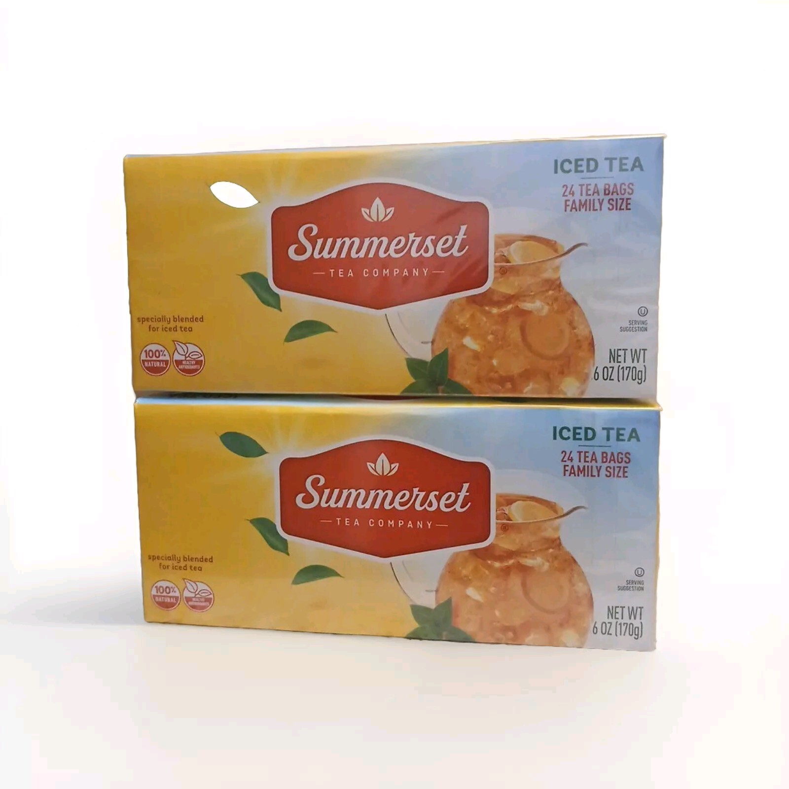 Summerset Iced Tea 24 tea Bags 6.Oz/170g Exp:05/2026 Pack Of 2