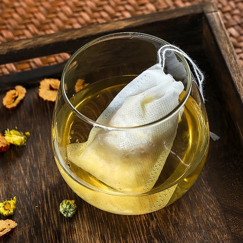 Disposable Empty Teabags with String Filter Paper for Loose Tea Herbs