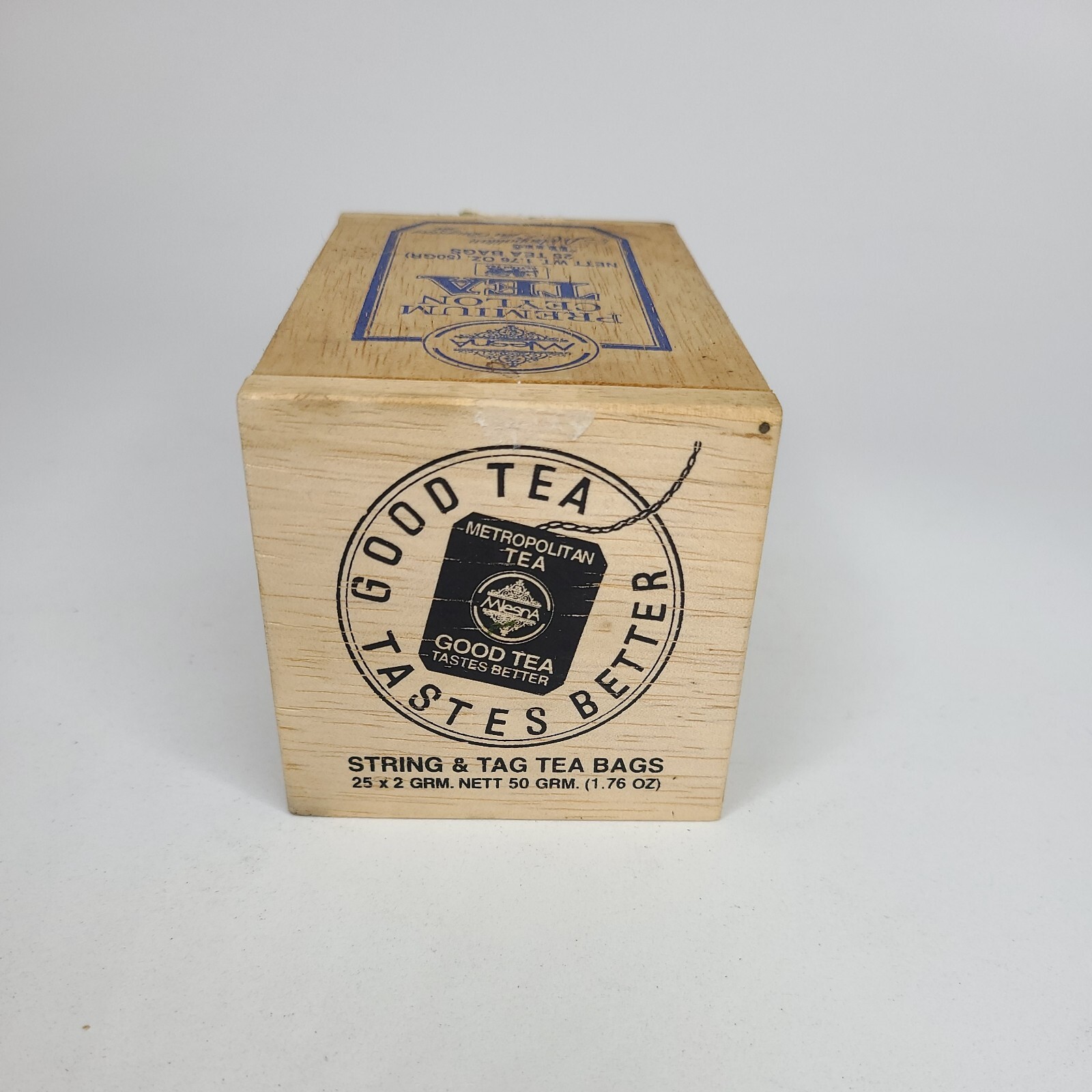 Mlesna Premium Ceylon Tea Wooden Box huckleberry -empty