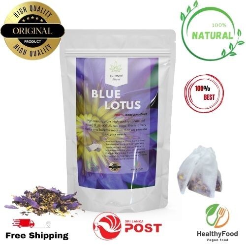 Dried Organic Blue Lotus Flower Petals Herbal drink Tea Bag Nymphaea Caerulea