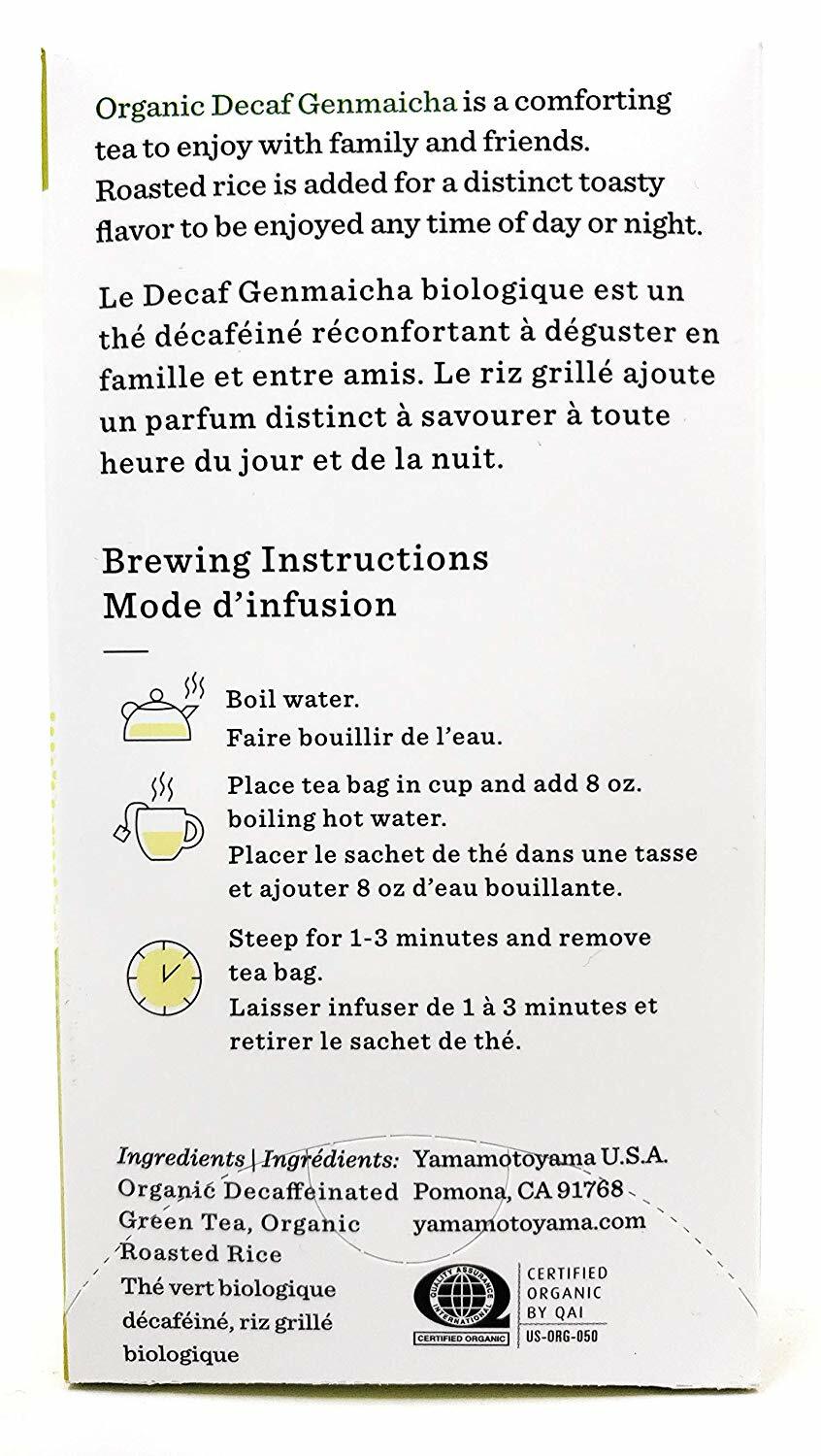 Yamamotoyama Japanese Organic DECAF GENMAICHA Green Tea with Roasted Rice 0.9 oz
