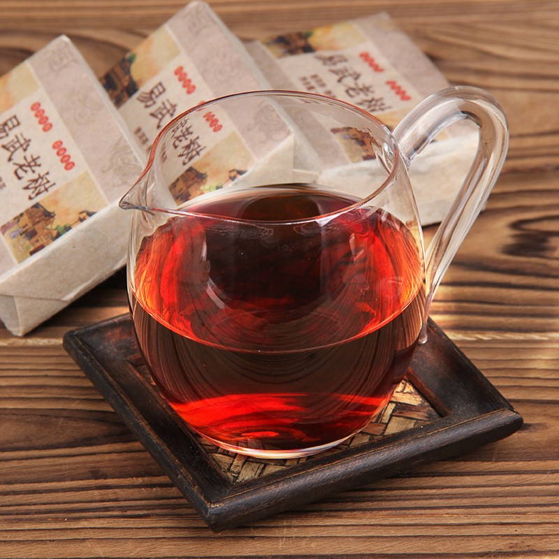 90g Yunnan Pu’er Tea 2015 Old Aged Ripe Tea Zhengshan Yiwu Old Tree Brick Tea