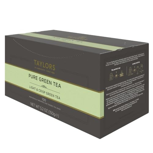 Taylors of Harrogate Pure Green Tea, Individually 100 Count (Pack 1)