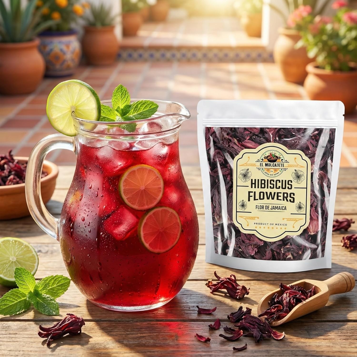 Hibiscus Flowers 4oz – All-Natural & Triple Cleaned for Vibrant Flavor. Whole
