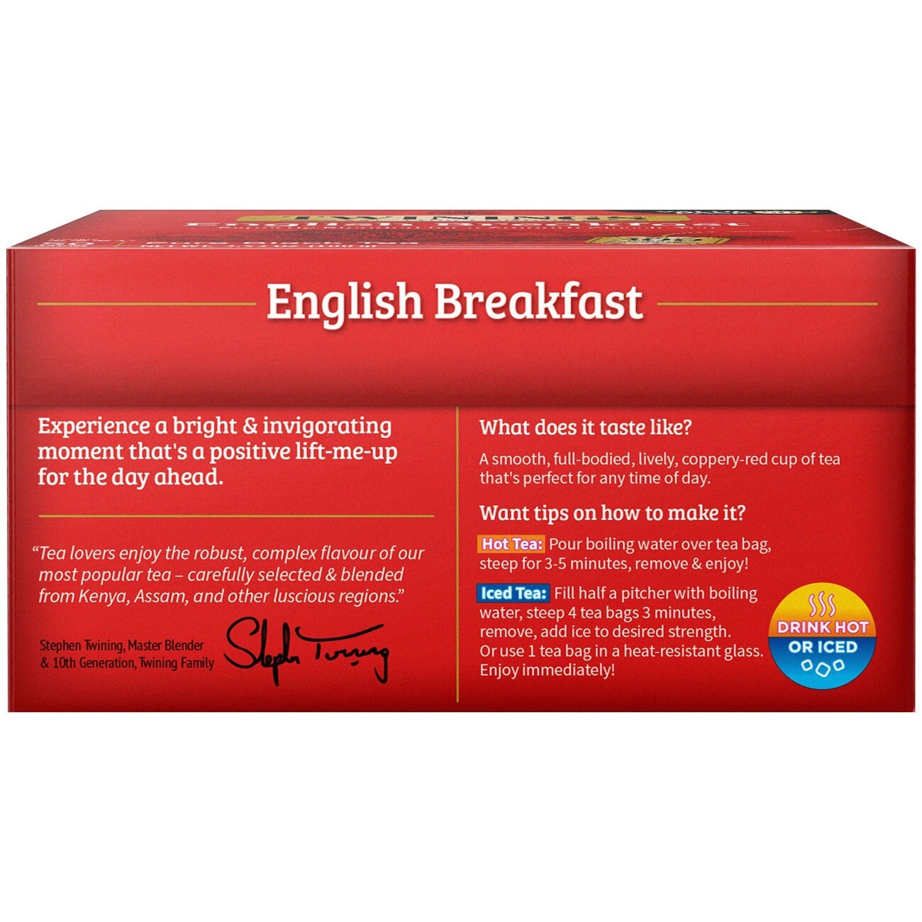 Twinings English Breakfast Pure Black Tea – 50 bags (Pack of 2)