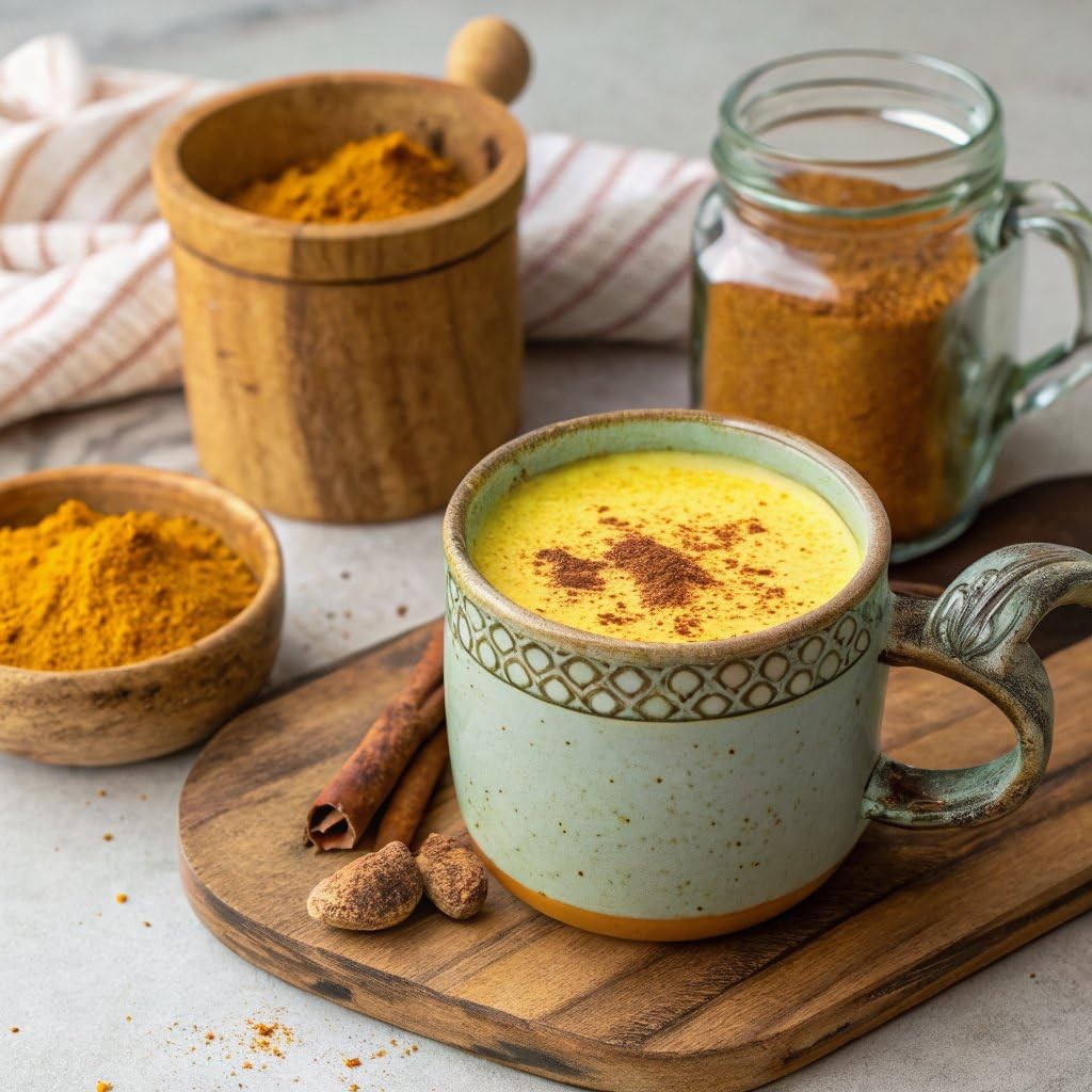 Organic Golden Milk Powder with Turmeric, Ginger, Ceylon Cinnamon | Ayurvedic…