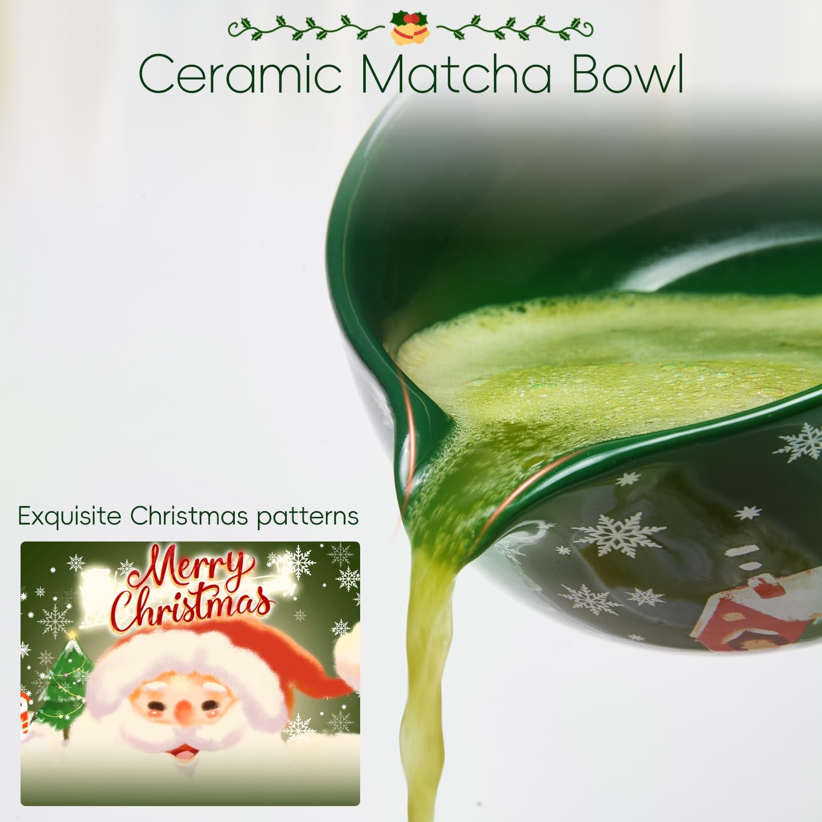 Christmas Gifts Matcha Whisk Set, Ceramic Matcha Set Includes Bowl & Holder, …