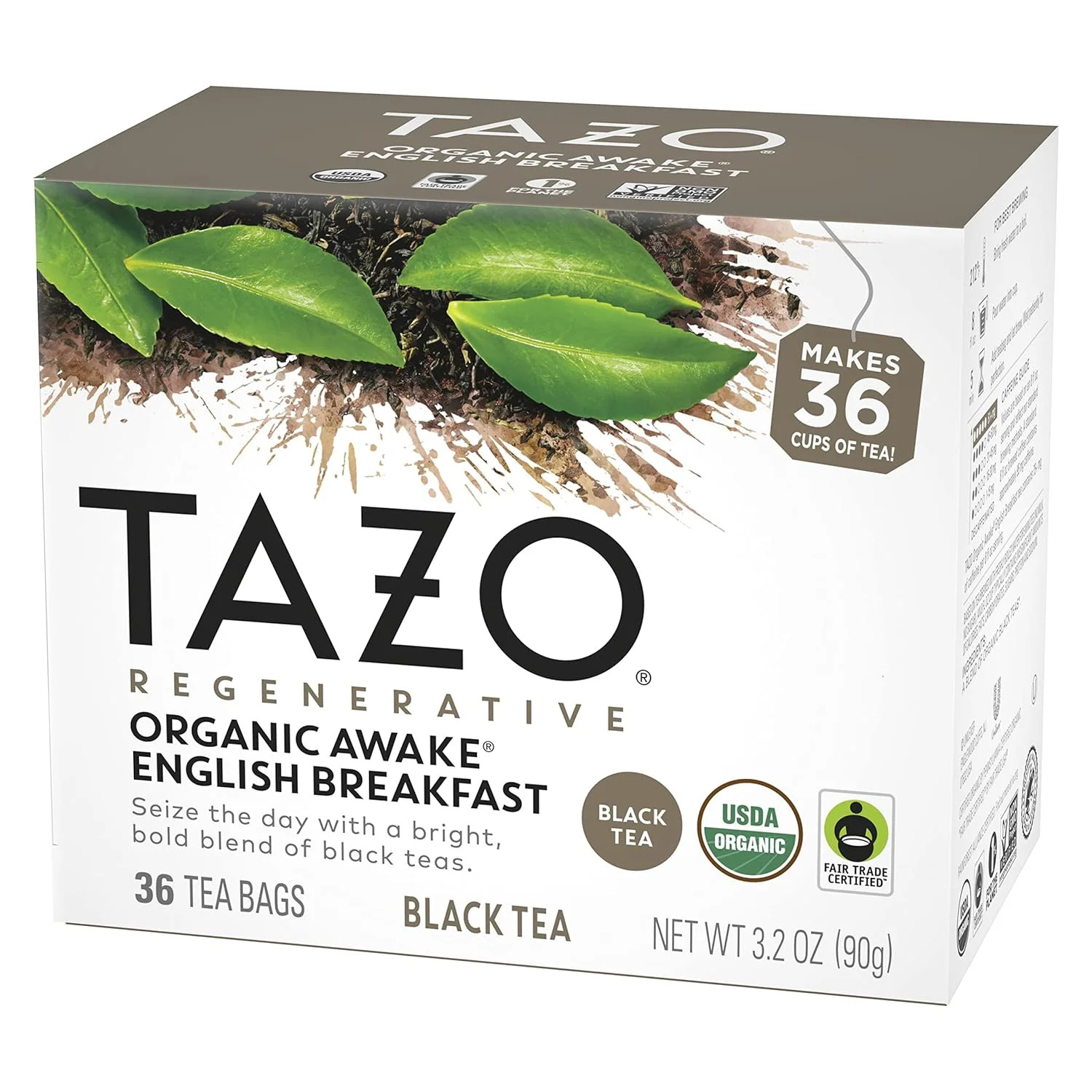 TAZO Tea Bags, Black Tea, Regenerative Organic Awake English Breakfast Tea, 36 C