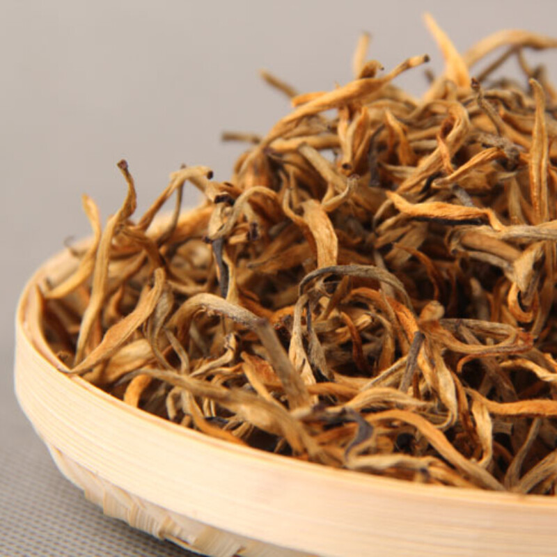Dian Hong Black Tea Yunnan Gold Wire Spring Bud Tea Premium Loose Leaf Healthy