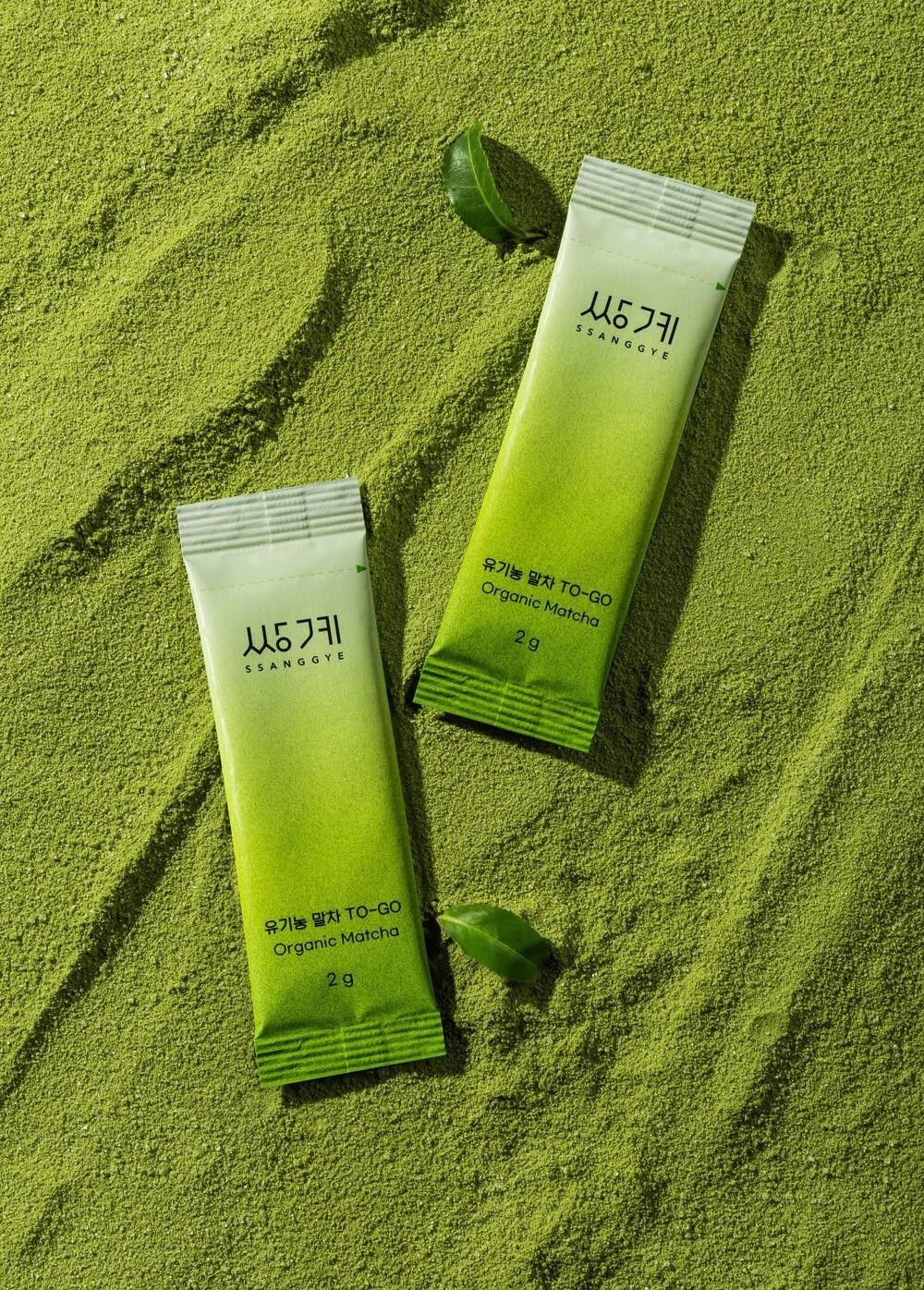 Ssanggye Organic Matcha Powder Sticks 100% Jeju Korea Green Tea 10 Packs 20g
