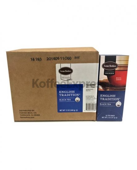 Farmer Brothers Premium Black Tea, English Tradition, 6/25 ct boxes