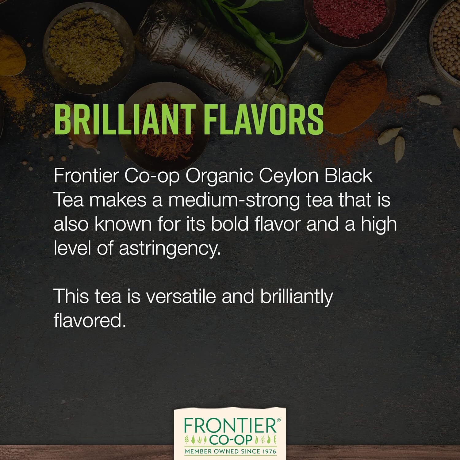 Frontier Co-Op Orange Pekoe Tea 16 Ounce Bulk Medium Strong Black Tea