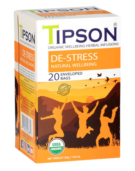 Tipson De-stress Natural Wellbeing20 Ceylon Tea Bags – 30g