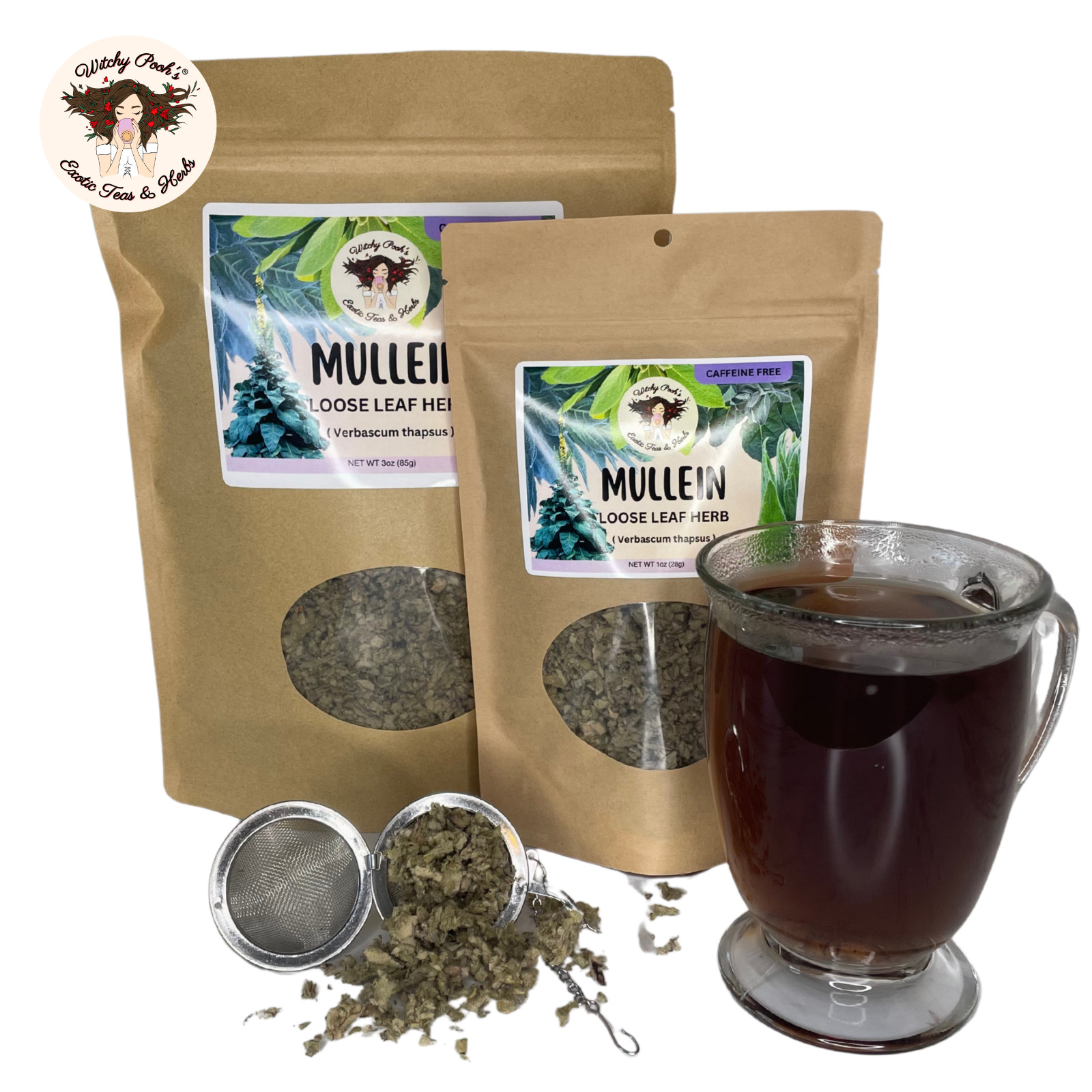 Witchy Pooh’s Mullein Leaf Tea – Loose Leaf Herb, Caffeine Free