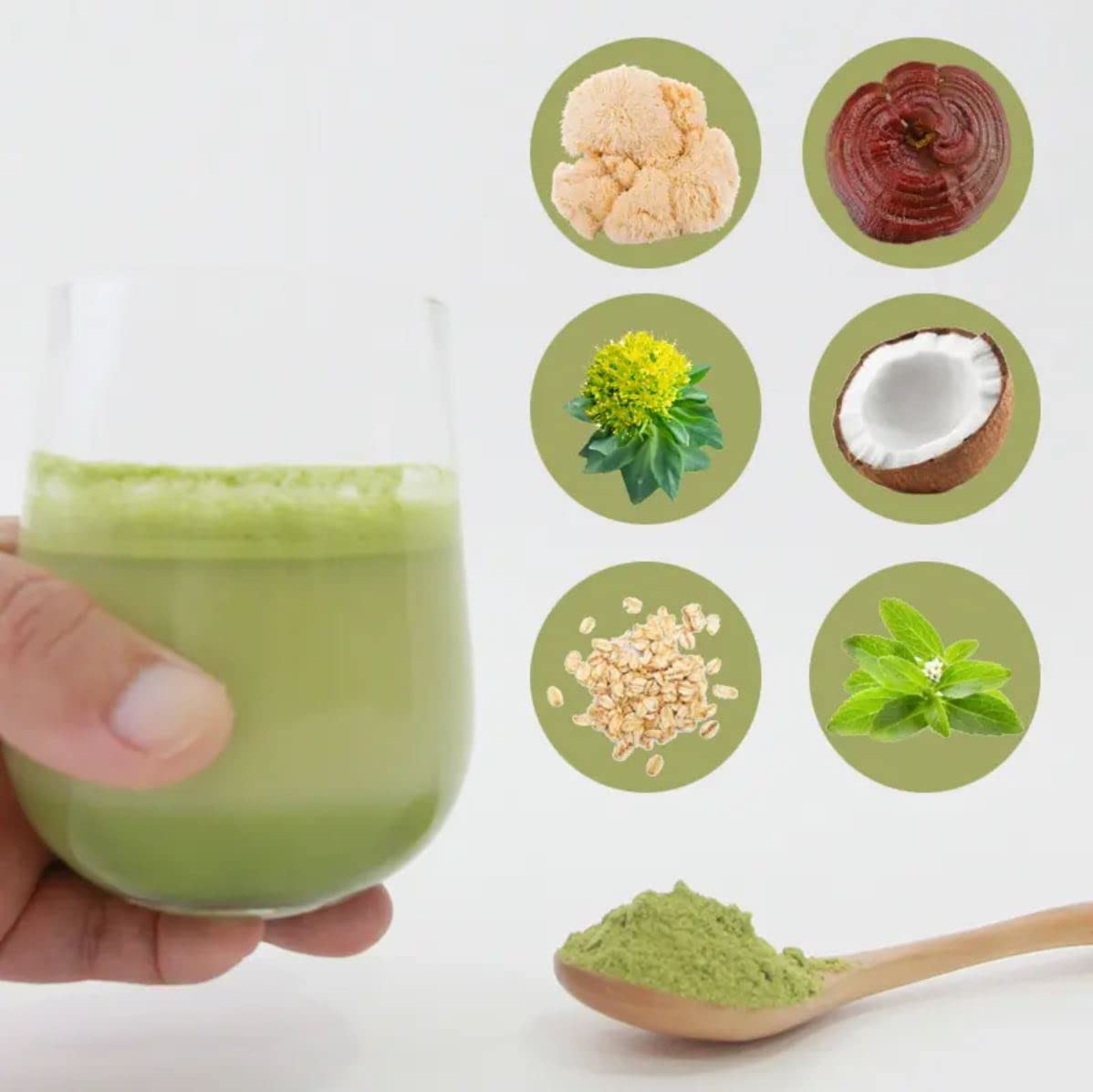Nourishment Rituals Matcha Latte Powder – Green Tea with Adaptogens for Energ…