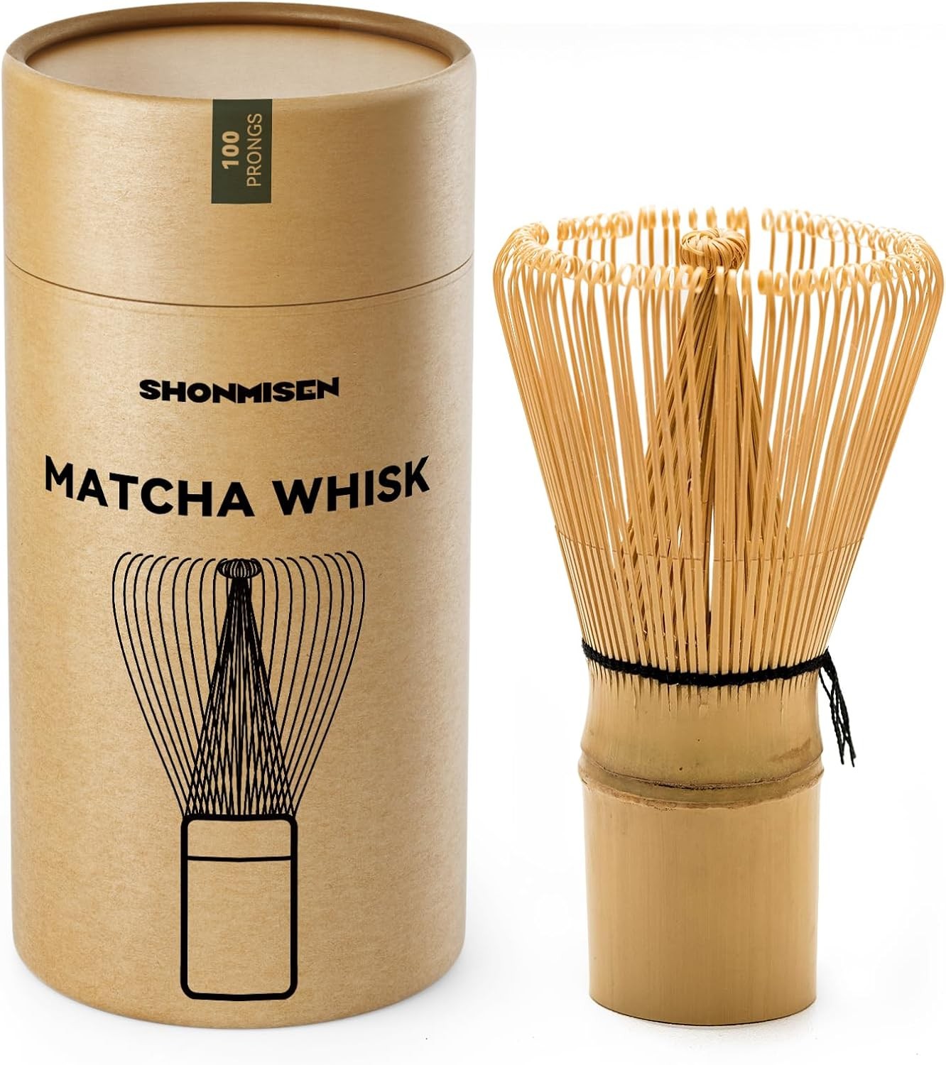 Bamboo Matcha Whisk 80/100/120 Prong Traditional Japanese Chasen Matcha Stirrer