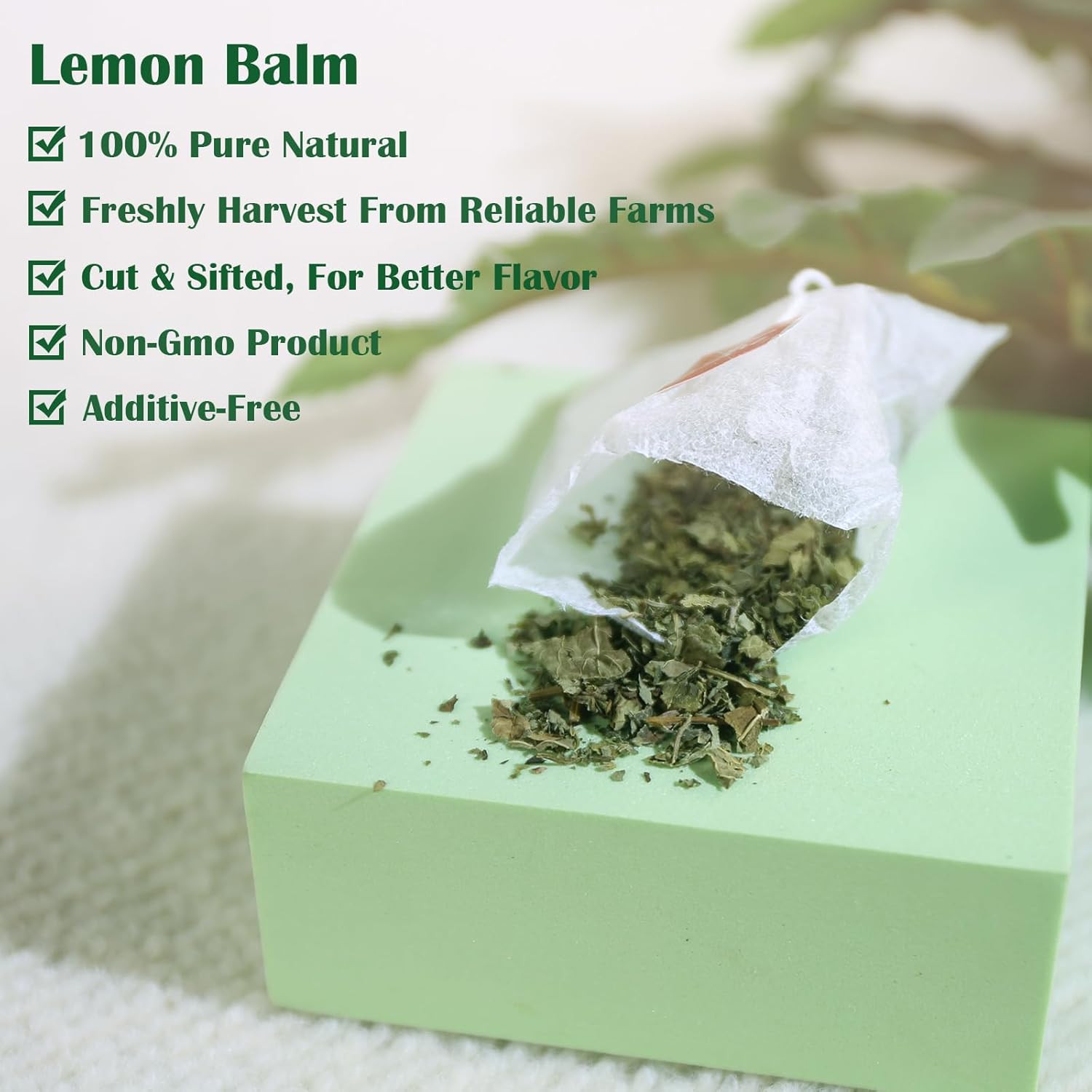 – Lemon Balm Tea Bag – 1.5G X 50 Count – Pure Natural Dried Lemon Balm Herb – Pr